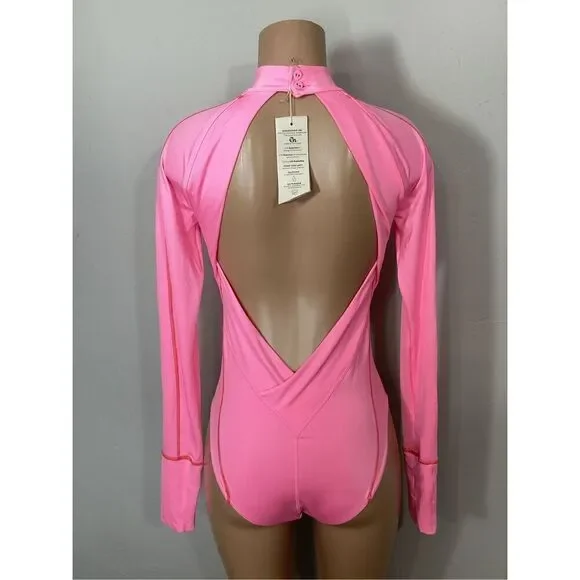 New. Hot as hell for Free People pink rash guard. Large. Retails $240